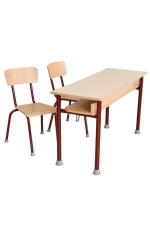 BOTOND 2 személyes tanulóasztal - laminált asztallap, kerekített sarok