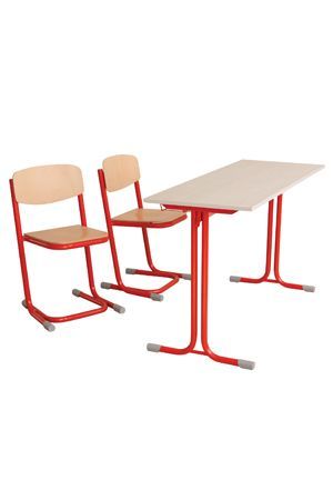 NÓRA 2 személyes tanulóasztal - laminált asztallap, kerekített sarok